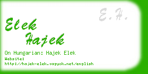 elek hajek business card